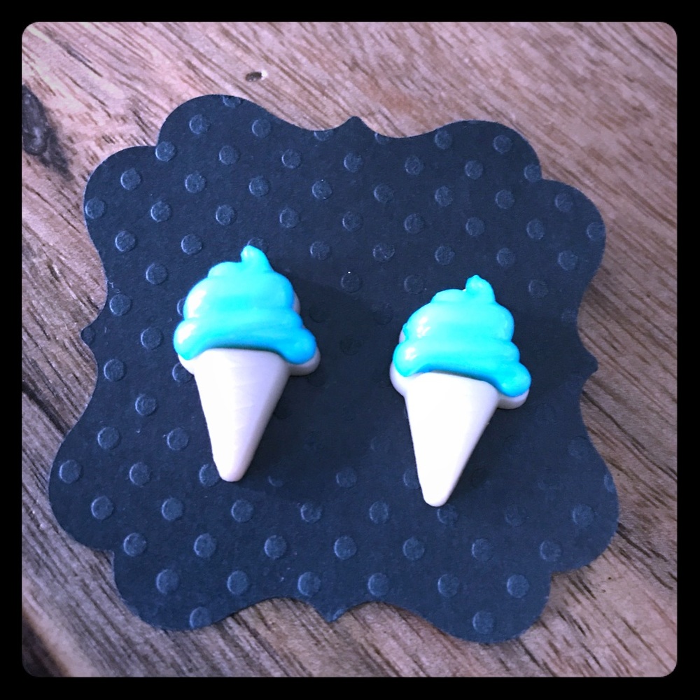Ice Cream Earrings Studs Kawaii Cute Fun Food